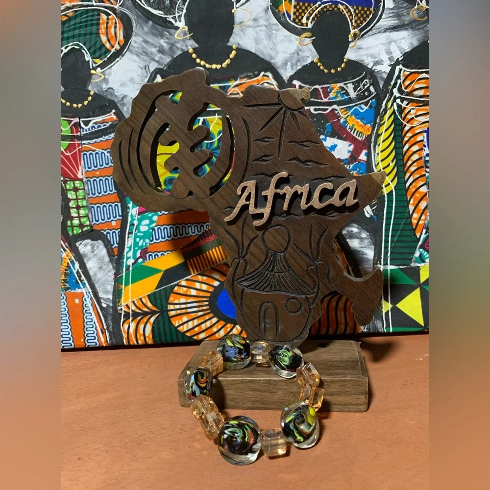 African Handmade Elegant Crystal Beaded Bracelet